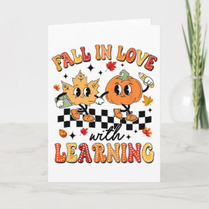Carte Groovy Tombez Amoureux De L'apprentissage Automne