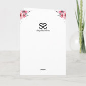 Carte Gros 1er anniversaire fille photo Collage Fleur ro (Dos)