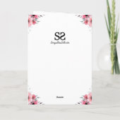 Carte Gros 1er Anniversaire Fleurs Roses Fleurs Vertes F (Dos)