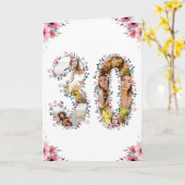 Carte Gros 30e anniversaire Photo Collage Rose Fleur Bla (Fleur jaune)