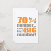 Carte Gros 70e anniversaire (Devant/Arrière en situation)