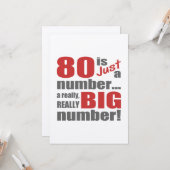Carte Gros 80ème anniversaire (Devant/Arrière en situation)