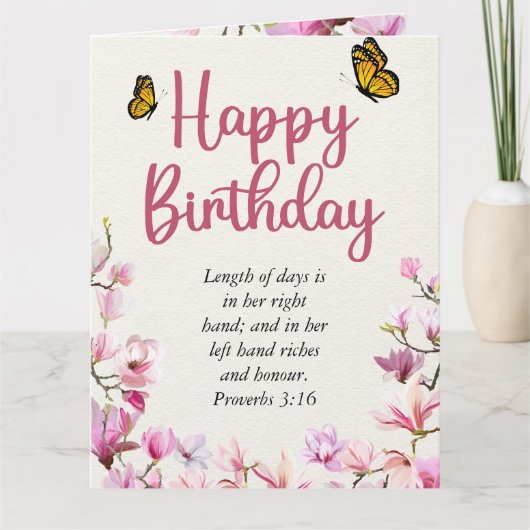Carte Gros Anniversaire Maman Rose Floral Texte (Devant)