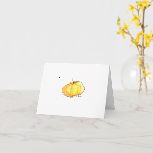 Carte gros citrouille (Fleur jaune)