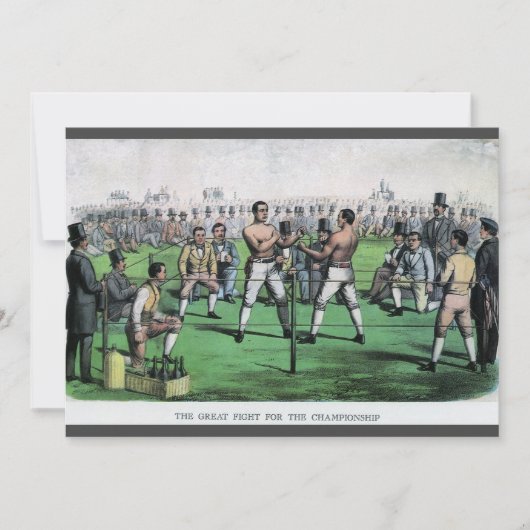 Carte Gros Combat pour le Championnat, Boxe Vintage (Devant)