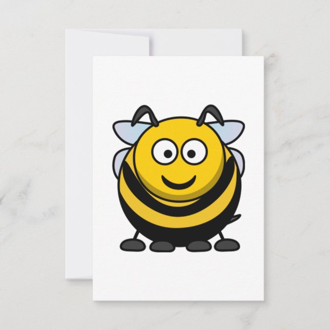 Carte Gros Dessin Cartoon Bumble Bee (Devant)