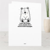 Carte Gros elfe et ours en peluche Couleur de Noël Me (Dos)