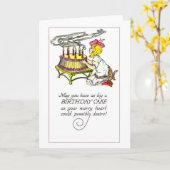 Carte Gros gâteau d'anniversaire (Fleur jaune)