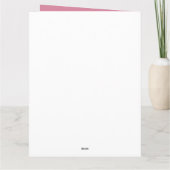 Carte Gros gros arc rose large bande fille d'anniversair (Dos)