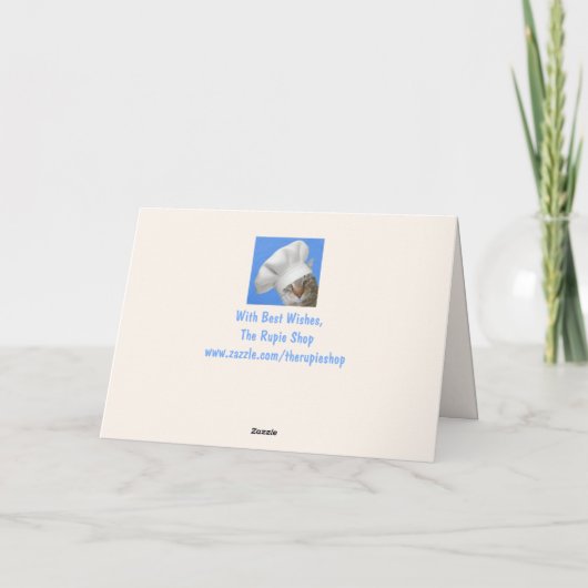 Carte Gros mouton laineux Fuzzy Anniversaire (Dos)