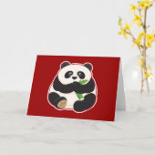 Carte Gros panda (Fleur jaune)