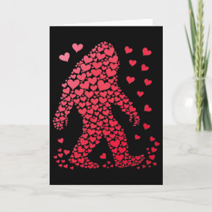 Carte Gros Pied Mignon Silhouette Cœur Saint-Valentin Po