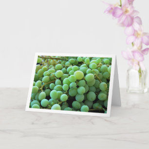 Carte Gros plan sur des raisins blancs