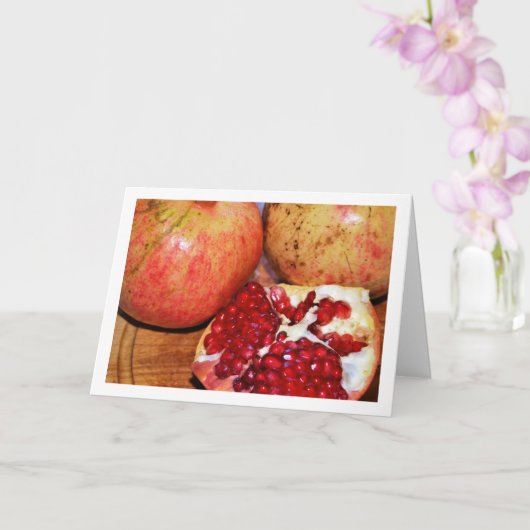 Carte Gros plan sur un fruit de grenade (Orchidée)