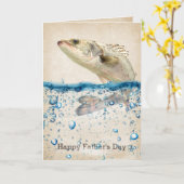 Carte Gros poissons dans la Fête des pères d'eau (Fleur jaune)