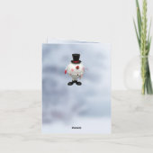 Carte Gros rond Funky Tin Snowman (Dos)