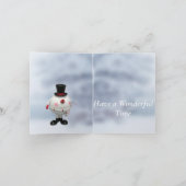 Carte Gros rond Funky Tin Snowman (Intérieur)