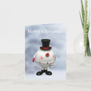 Carte Gros rond Funky Tin Snowman