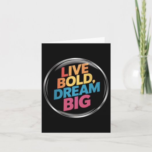 Carte Gros Sticker Live Bold Dream (Devant)