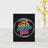 Carte Gros Sticker Live Bold Dream (Fleur jaune)
