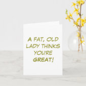 Carte Gros, vieille dame (Fleur jaune)