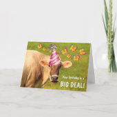 Carte Grosse affaire de vache drôle Anniversaire (Devant)