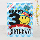 Carte Grosse décennie marqueur heureux Anniversaire sour (Fleur jaune)