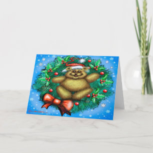 Carte Grosse ours de Noël