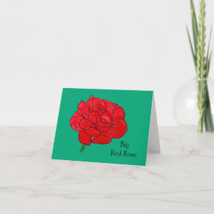Carte Grosse Rose Rouge