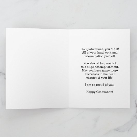 Carte Grosses félicitations Infirmière diplômée 8.5x11 (Intérieur)