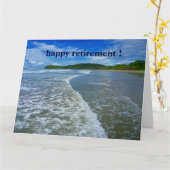 Carte grosses vagues à la retraite (Fleur jaune)
