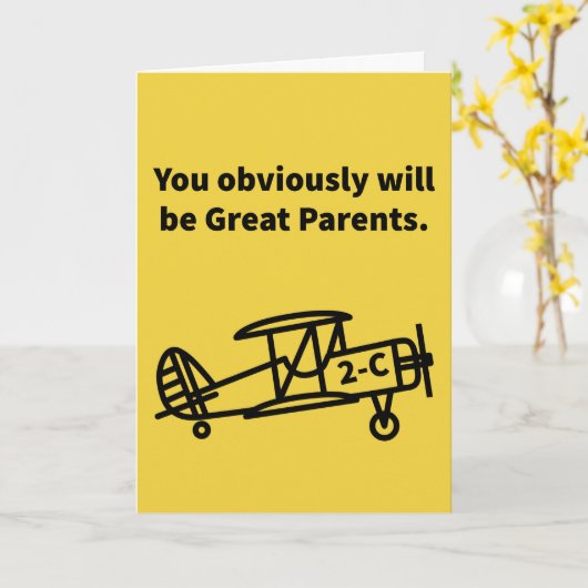 Carte Grossesse 2-C de Great Parents Plane (Fleur jaune)