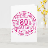 Carte Grossesse chaude amusante 80e anniversaire (Fleur jaune)
