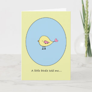 Carte Grossesse En attente Un petit oiseau me l'a dit ..