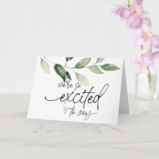 Carte Grossesse Nouvelle révélation pour bébé pour la fa (Orchidée)