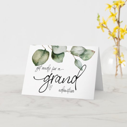 Carte Grossesse Nouvelle révélation pour bébé pour la fa (Fleur jaune)