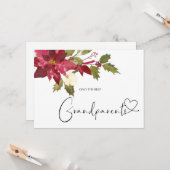 Carte Grossesse Révéler Grand Grand-parents Bébé Noël (Devant/Arrière en situation)