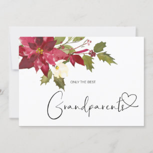 Carte Grossesse Révéler Grand Grand-parents Bébé Noël