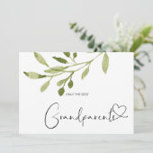 Carte Grossesse Révéler Grand Grand-Parents mignons Bébé (Debout devant)