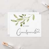 Carte Grossesse Révéler Grand Grand-Parents mignons Bébé (Devant/Arrière en situation)