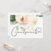 Carte Grossesse Révéler Grand-parents Nouveau bébé rose  (Devant/Arrière en situation)