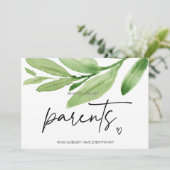 Carte Grossesse Révéler Parents Surprise s'attendant à b (Debout devant)