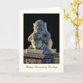 Carte Grotesque Cornu et Prudent - Joyeux Anniversaire C (Fleur jaune)