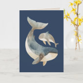 Carte Grotte mignonne Grosse soeur Marine Bleu Joyeux an (Fleur jaune)