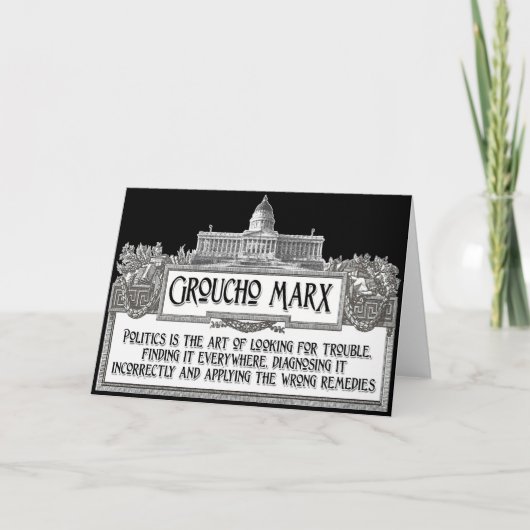 Carte Groucho Marx sur la politique (Devant)