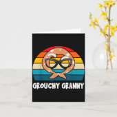 Carte Grouchy Granny Funny Retro Vintage  (Fleur jaune)