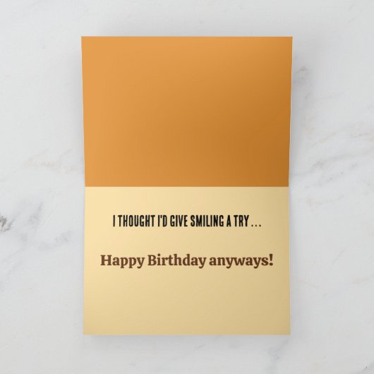 Carte Grouchy Grumpy Chat Exotique Perse Drôle Anniversa (Intérieur)