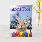 Carte Groundhog April Fool Day (Fleur jaune)