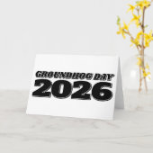 Carte Groundhog Day 2026 (Fleur jaune)