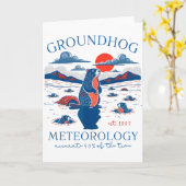 Carte Groundhog Day Funny Quote Respect The Shadow Meteo (Fleur jaune)